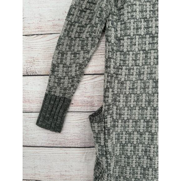 Trouve Open Front Fringe Hem Duster Cardigan Sweater Women's Small‎ Gray - Picture 7 of 12